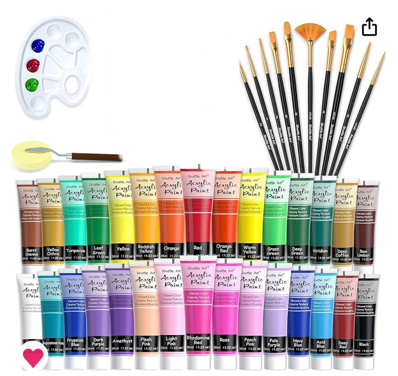 Acrylic Paint Set & Brushes